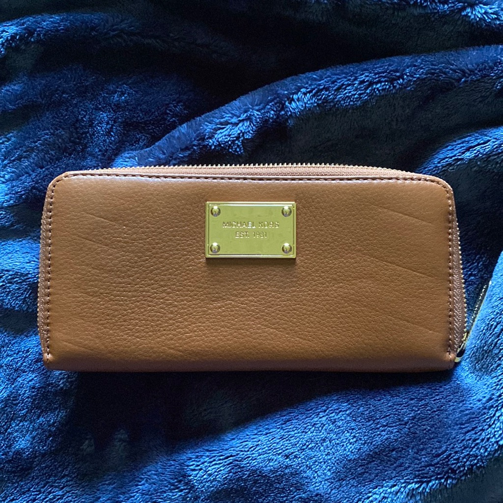 Tan Leather Michael Kors Large Continental Wallet